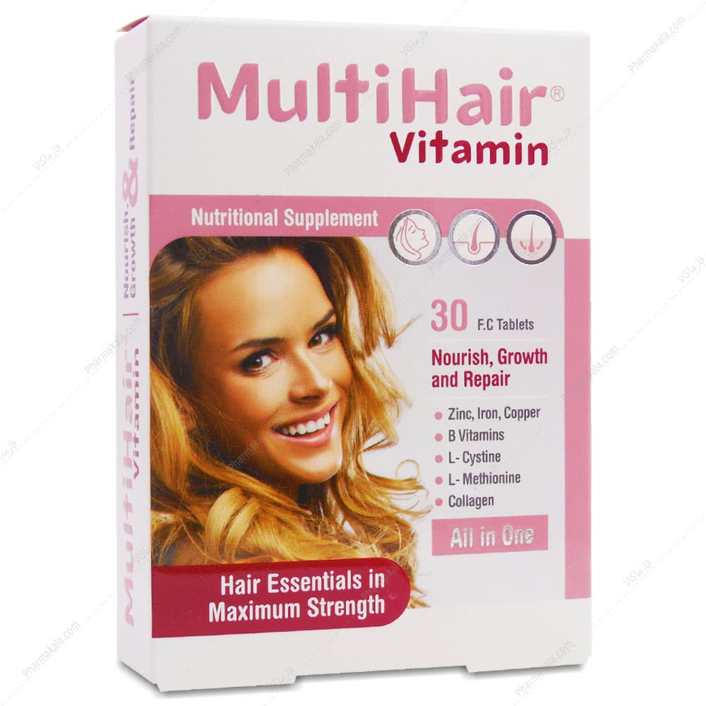قرص مولتی هیر ویتامین Multi Hair Vitamin فارمد سلامت سینا 30 عددی