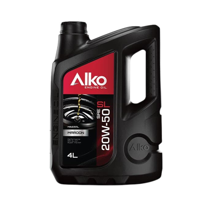 روغن موتور خودرو بنزینی آلکو مدل 50-20 SL 20W-50 حجم 4 لیتر