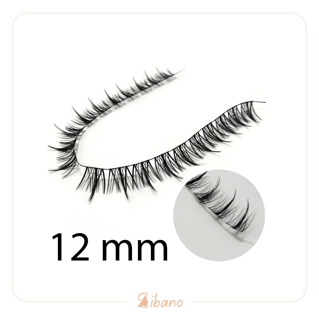 مژه ریسه ای کایلی ابریشمی طبیعی سایز 12 mm