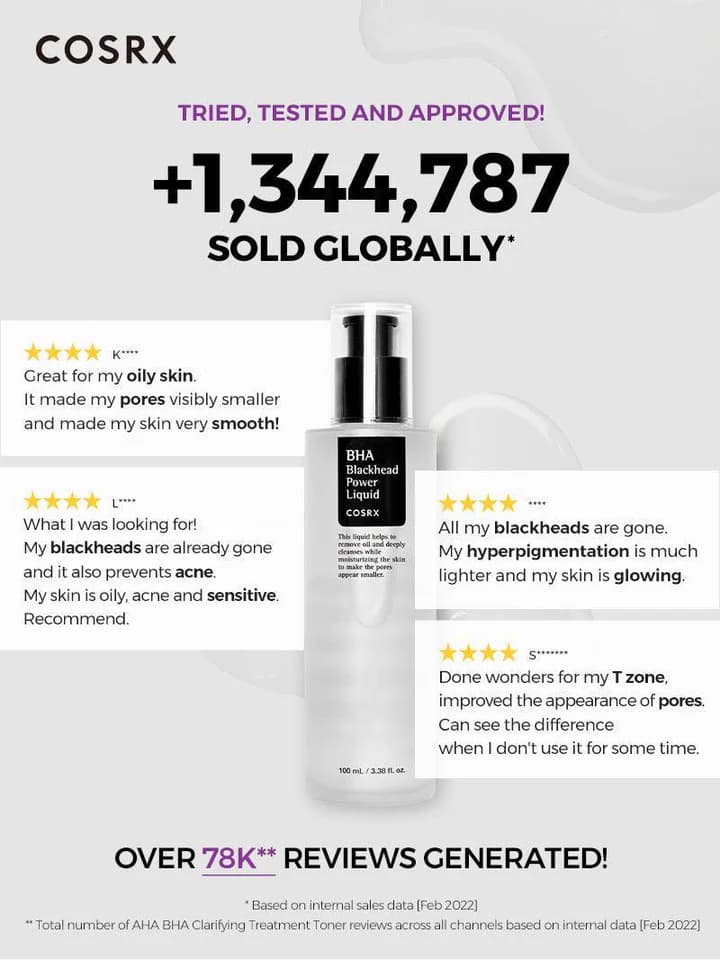 لیکوئید بلک هد BHA کوزارکس cosrx BHA BLACKHEAD POWER LIQUID — تصویر ۴