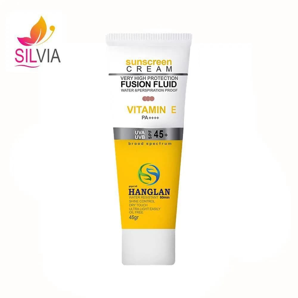 کرم ضد آفتاب ضد لک فلوئیدی بژ روشن SPF45 هانگلن 45 میل — تصویر ۲