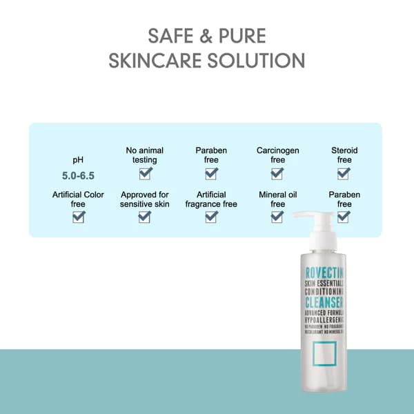 ژل شوینده صورت رووکتین ROVECTIN Aqua Cleansing Gel (Conditioning Cleanser) — تصویر ۴