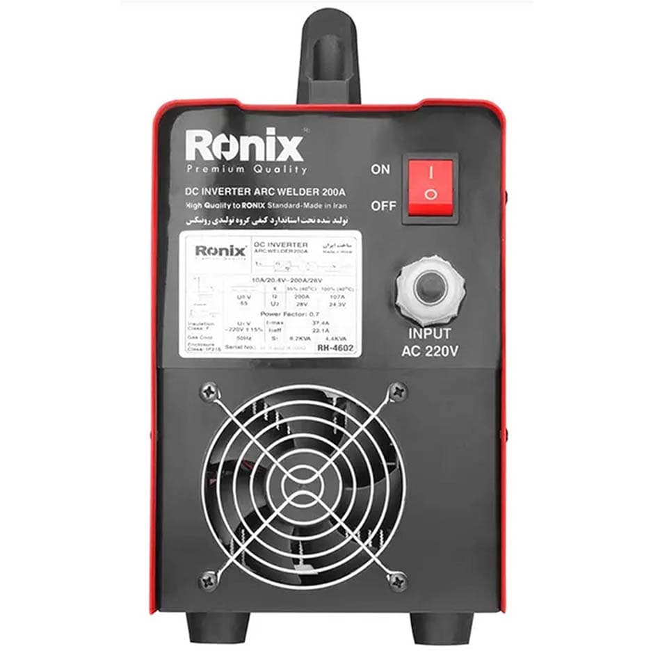 اینورتر جوشکاری 200 آمپر تک برد رونیکس RH-4602 — تصویر ۴