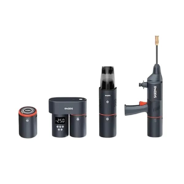 دستگاه چندکاره کارواش، جارو شارژی، پمپ باد دیجیتال و پاوربانک فانوسیس مدل Fanosys Smart Combo 4in1