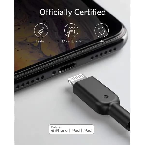 کابل 1.8 متر USB-A به Lightning انکر مدل Anker Cable Powerline II A8433 — تصویر ۷