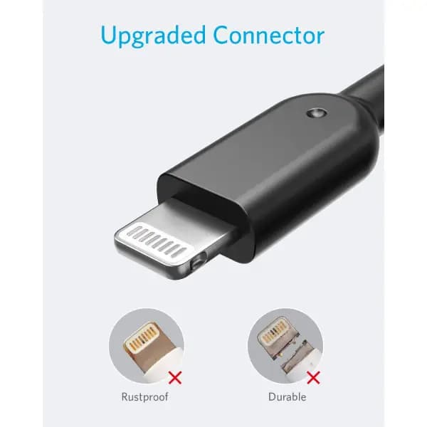 کابل 1.8 متر USB-A به Lightning انکر مدل Anker Cable Powerline II A8433 — تصویر ۶