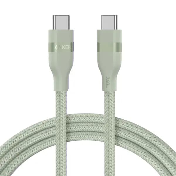 کابل 240 وات 180 سانتی متر USB-C به USB-C انکر مدل Anker Cable Upcycled-Braided A82E2 — تصویر ۵