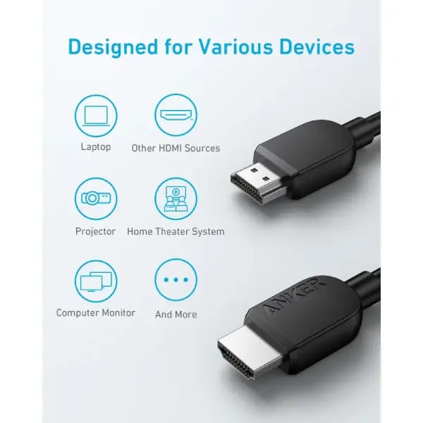 کابل 180 سانتی متر HDMI انکر مدل Anker HDMI Cable 8K A8742 — تصویر ۴