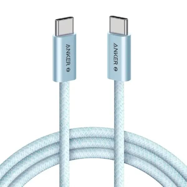 کابل 240 وات 180 سانتی متر USB-C به USB-C انکر مدل Anker Zolo Braided Fast Charging Cable A8060 — تصویر ۴
