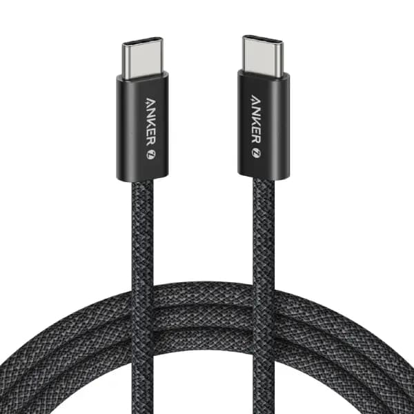 کابل 240 وات 180 سانتی متر USB-C به USB-C انکر مدل Anker Zolo Braided Fast Charging Cable A8060