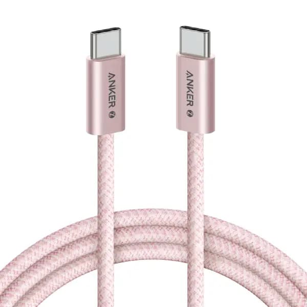 کابل 240 وات 180 سانتی متر USB-C به USB-C انکر مدل Anker Zolo Braided Fast Charging Cable A8060 — تصویر ۳