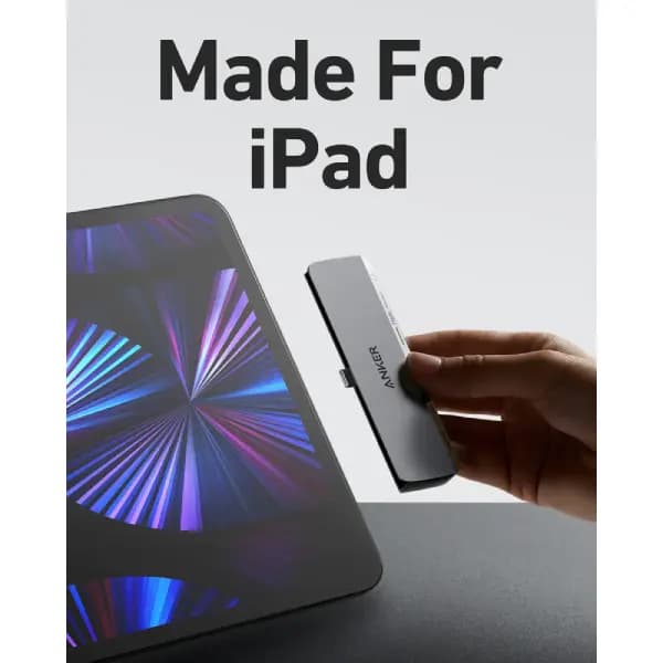 هاب 6 در 1 انکر مدل Anker 541 USB-C Hub 6-in-1 for iPad A8363 — تصویر ۳
