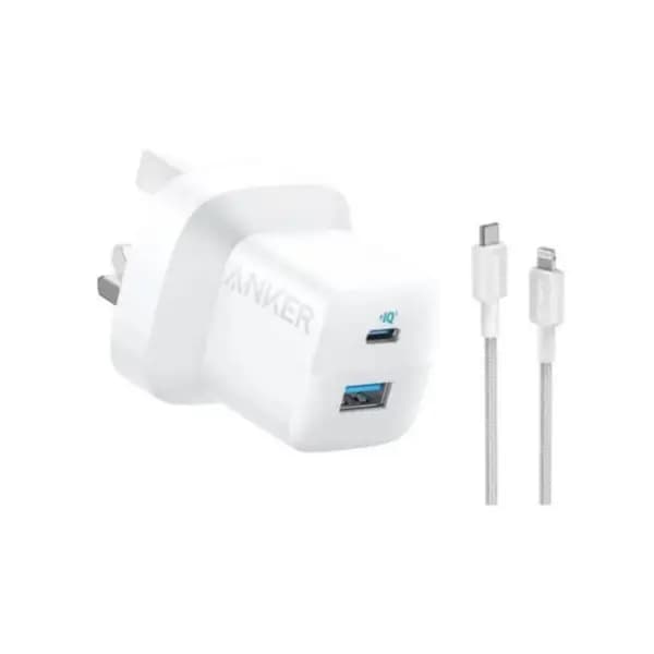 شارژر دیواری 33 وات با کابل USB-C به Lightning انکر مدل Anker 323 Dual Port 33W B2331