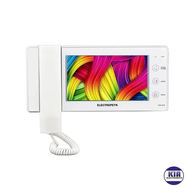 پکیج آیفون تصویری چهار واحدی با بارانگیر الکتروپیک 1294 سفید با پنل 1086 — تصویر ۳