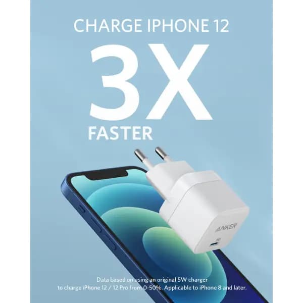 شارژر دیواری 20 وات انکر مدل PowerPort III 20W Charger A2149 — تصویر ۲