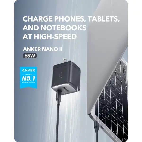 شارژر دیواری 63 وات انکر مدل Anker 715 Charger Nano II 65W A2663 — تصویر ۳