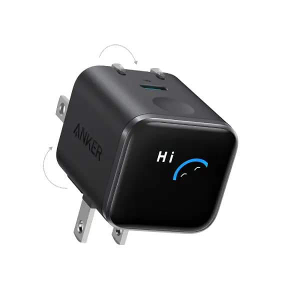 شارژر دیواری ۴۵ وات دارای نمایشگر هوشمند با قابلیت تاشو ۱۸۰ درجه انکر مدل Anker Nano Charger A121D