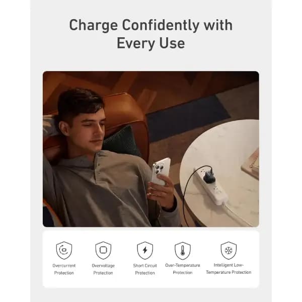 شارژر دیواری ۳۰ وات انکر مدل Anker Zolo 30W Compact USB C GaN Charger A2698 — تصویر ۴