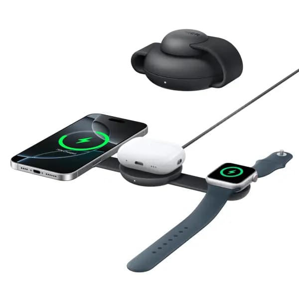 شارژر بی‌سیم تاشو ۳ در ۱ انکر مدل Anker MagGo B25M8