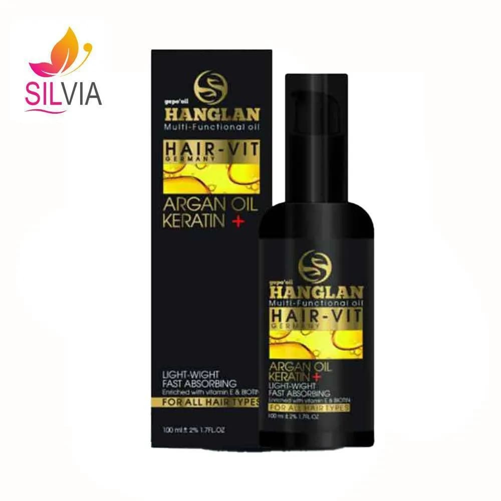 روغن ویتامینه مو آرگان حاوی کراتین هانگلن 100 میل — تصویر ۲