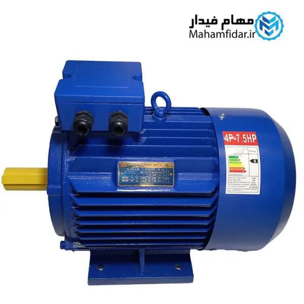 الکتروموتور پوسته چدن 5.5 کیلووات 7.5 اسب سه فاز استیکو — تصویر ۲