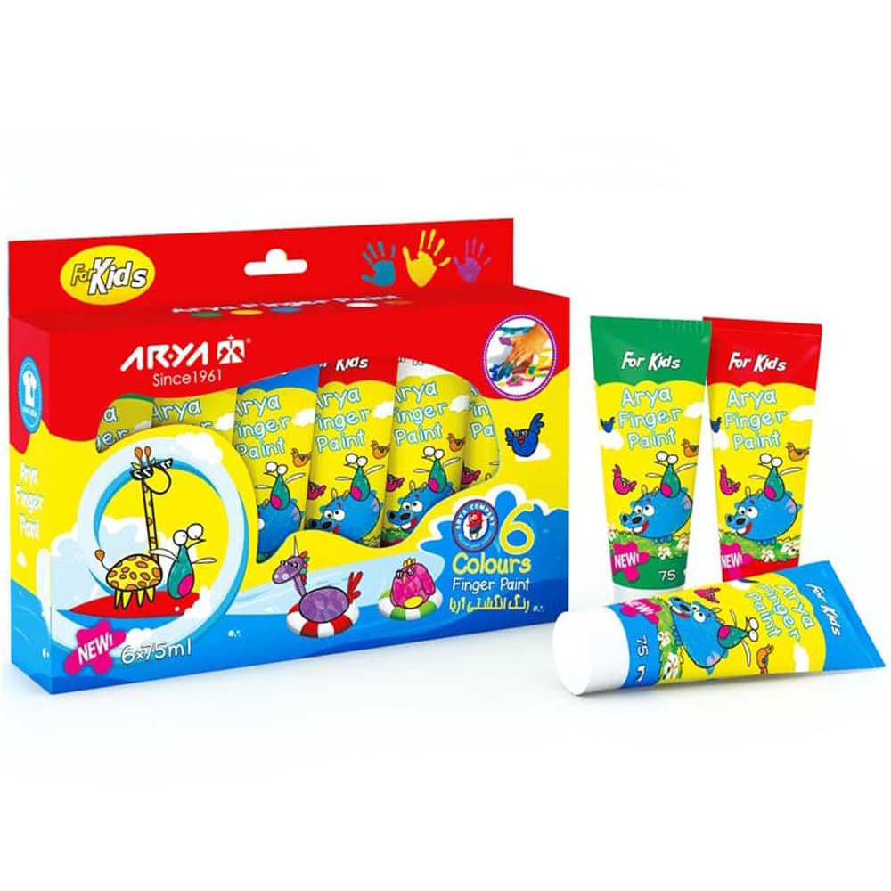 رنگ انگشتی تیوپی 6 رنگ آریا کد 7015