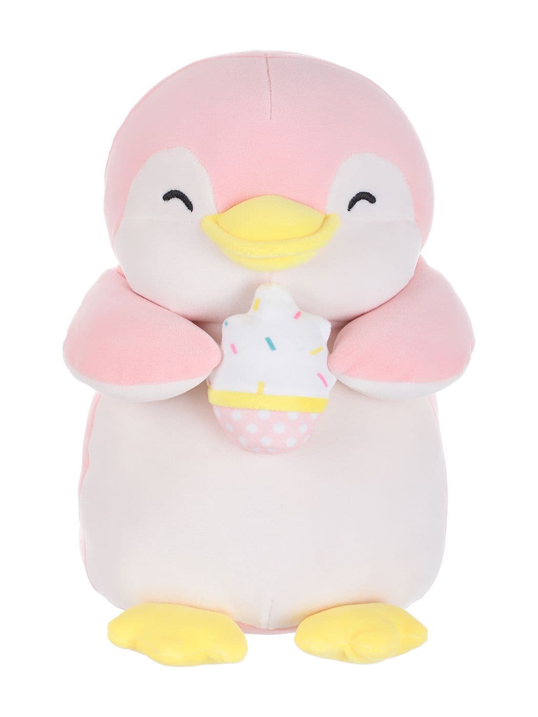 عروسک مینیسو، طرح میلک پنگوئن کیک ، Miniso Plush Toy Penguin، صورتی، 30 سانتی متر