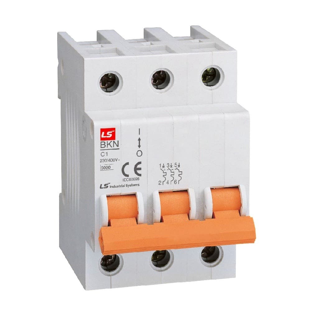 کلید مینیاتوری LS سه پل- 32A-6KA – منحنی C (موتوری) BKJ-LA 3P C32A