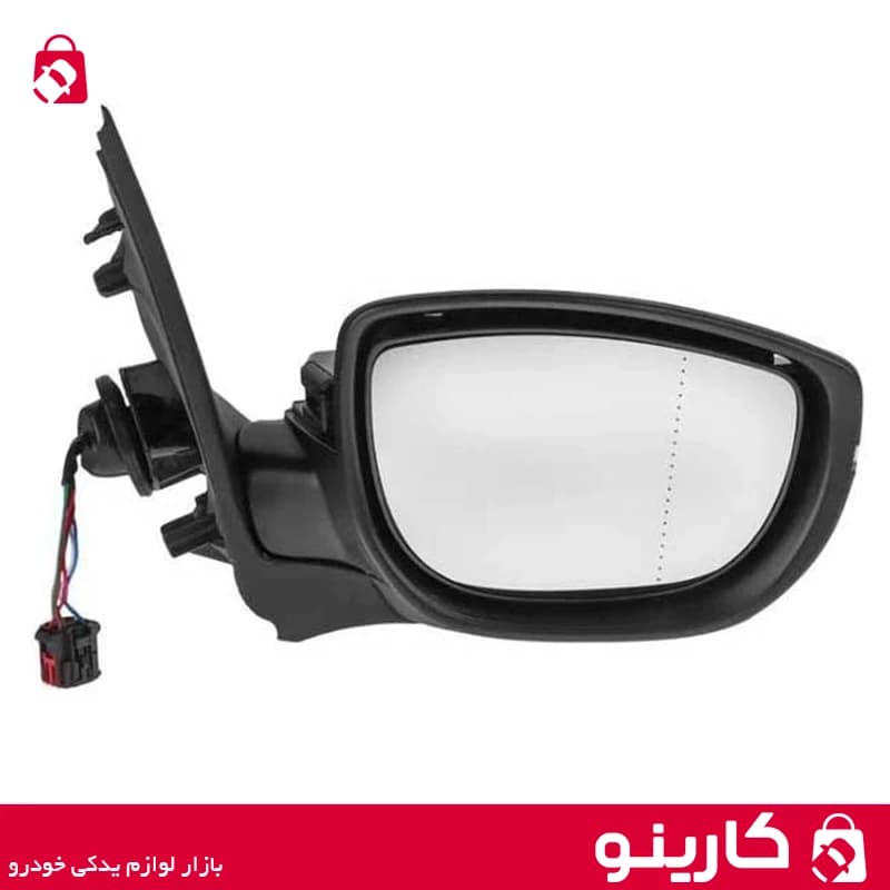 آینه جانبی پژو 207 برقی راست تاشو دستی با سنسور دما و چراغ راهنما بدون قاب p7l ایساکو 0010124599
