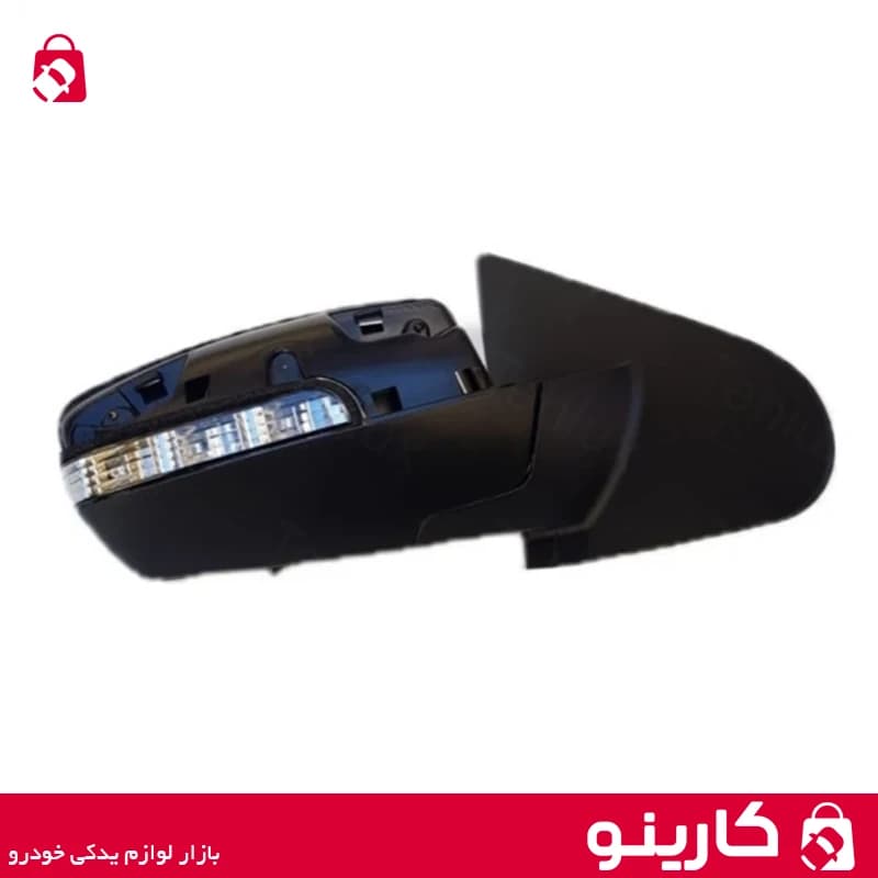 آینه بغل برقی چپ سمند سورن تاشو برقی با راهنما بدون قاب — تصویر ۲