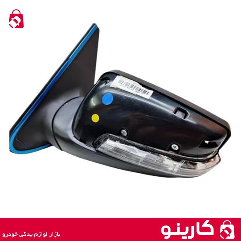 آینه بغل پارس چپ برقی با تاشو برقی و گرمکن با راهنما با سنسور دما با واشر لاستیکی ایساکو 0010118599 — تصویر ۲