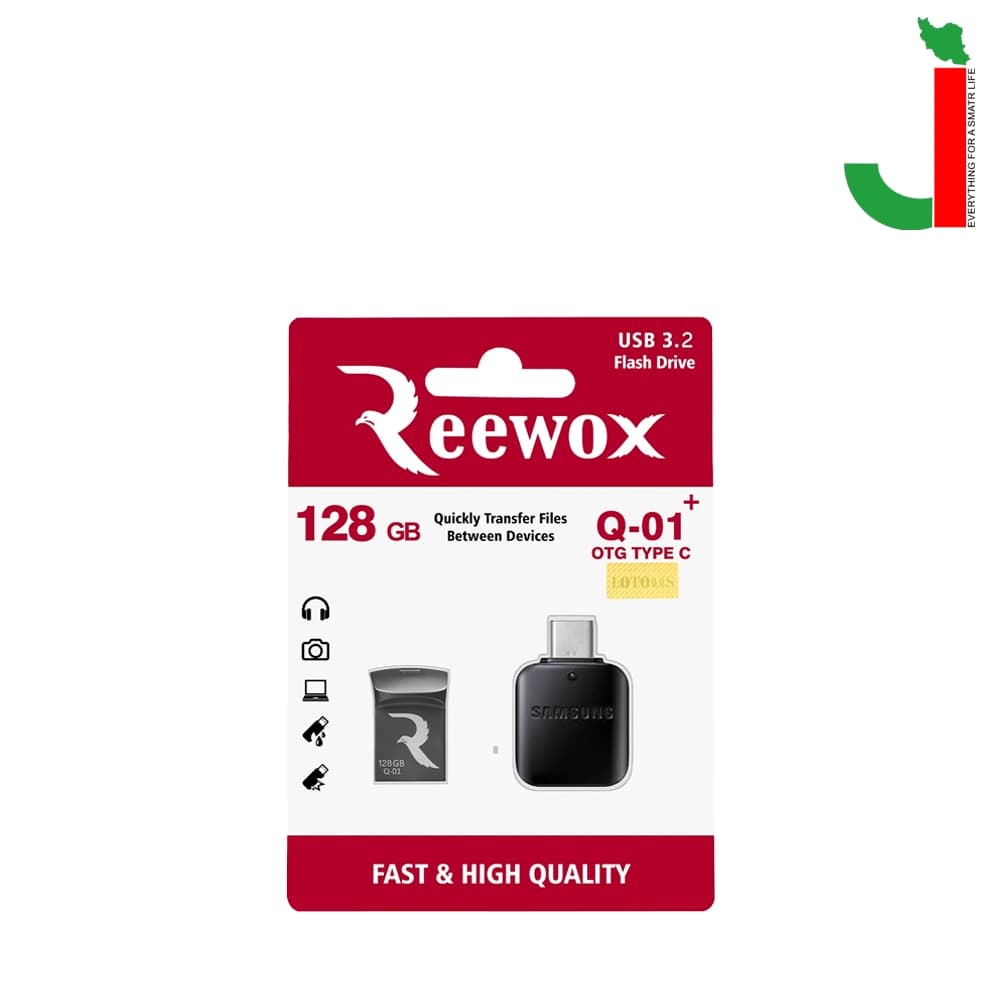 فلش مموری ریوکس مدل OTG +Q-01 ظرفیت 128 گیگابایت USB 3.2 — تصویر ۲