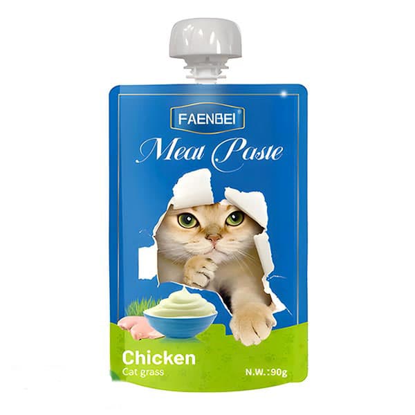 پودینگ گربه فنبی با طعم مرغ و علف گربه ۹۰ گرمی | Faenbei Chicken and Cat Grass Cat Pudding