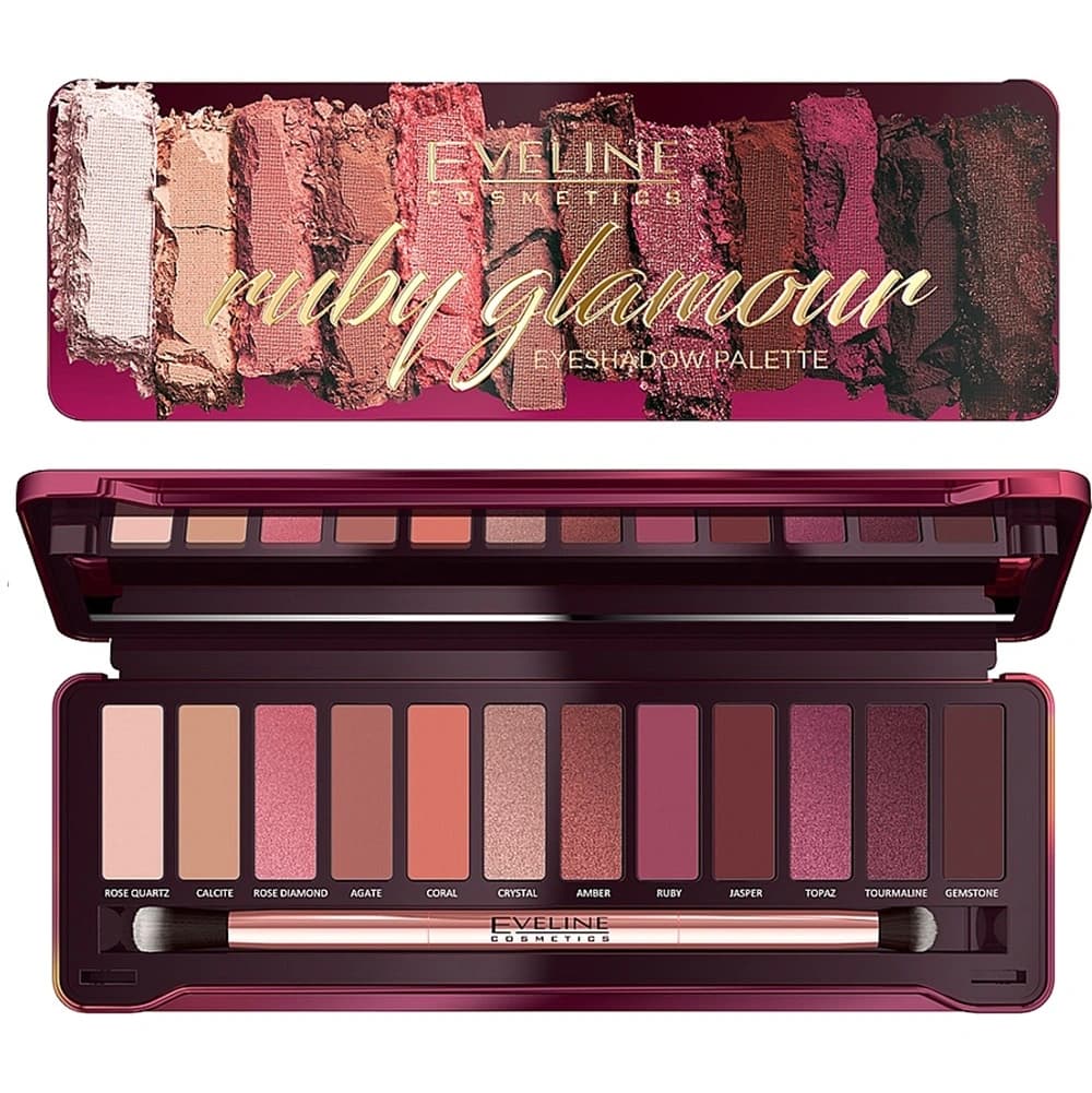 پالت سایه 12رنگ روبی گلامور اولاین Ruby Glamour — تصویر ۲