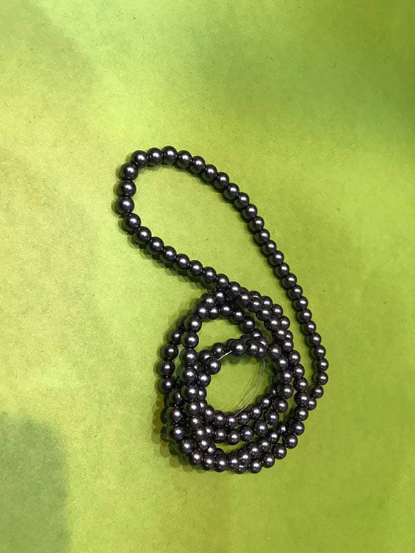 مروارید سنگی سایز ۶ طوسی تیره