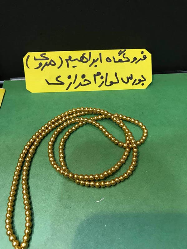 مروارید سنگی سایز ۴ طلایی