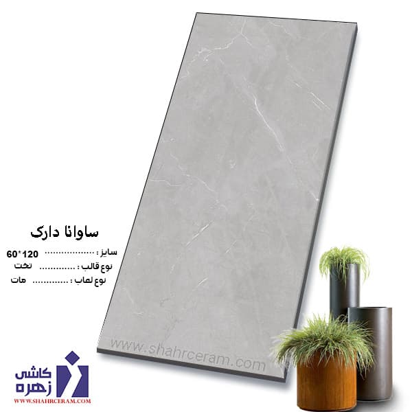 سرامیک ساوانا دارک 120*60 کاشی زهره