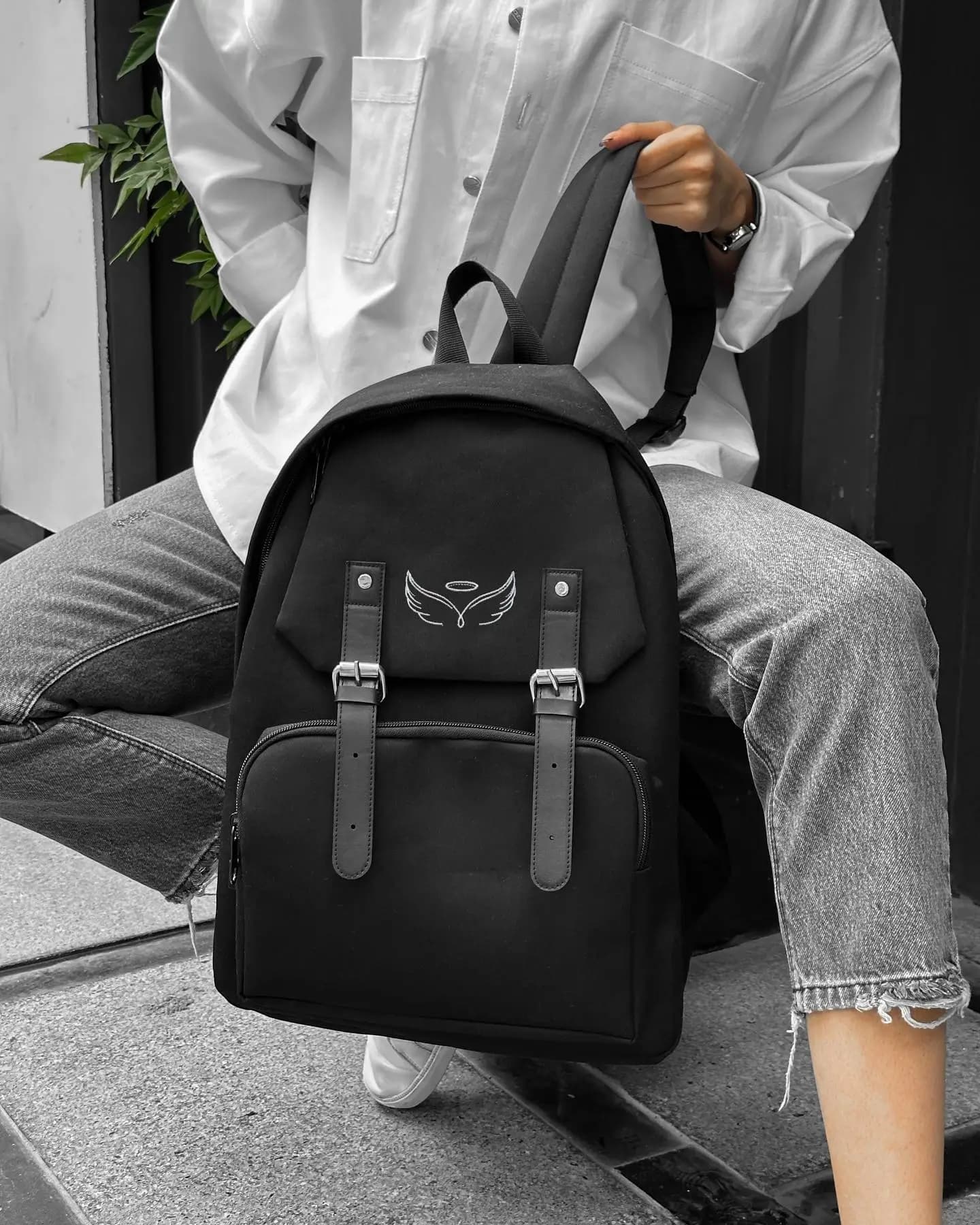 کوله پشتی کلاسیک ANGEL | کیف کوله طرح بال فرشته با استایل Angelcore و طراحی الهامبخش — تصویر ۲