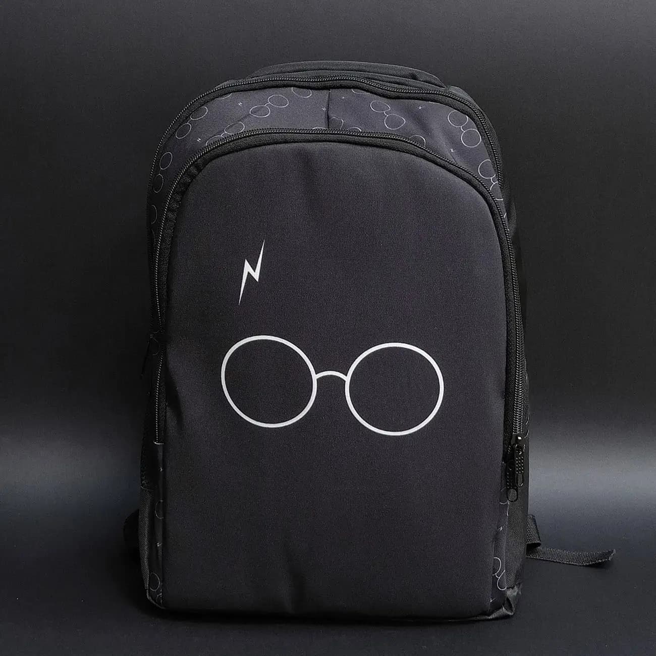 کوله پشتی برزنتی طرح عینک هری پاتر Harry Potter | مدل فانتزی اسپرت با فضای لپتاپ و عرقگیر حرفهای