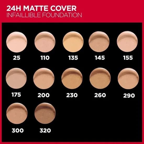 کرم پودر لورال تیوپی مدل Loreal Infallible 24H matte cover — تصویر ۳
