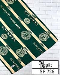 شال نخی سبز و کرم برند ورساچه کد SF726 — تصویر ۲