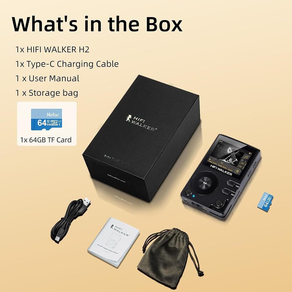 MP3 پلیر حرفه ای برند HIFI WALKER H2 — تصویر ۳