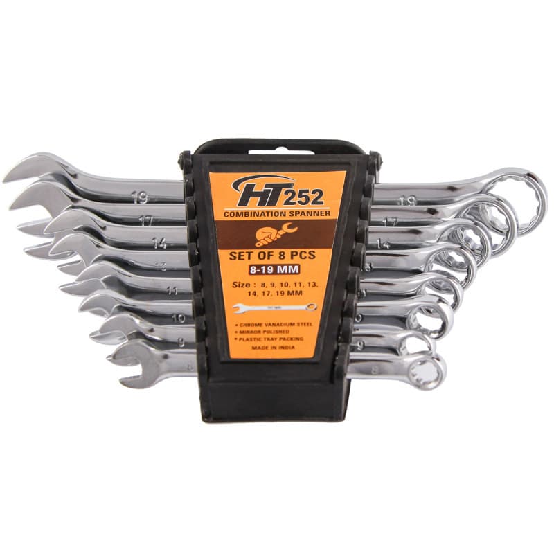 آچار یکسر تخت و یکسر رینگی اچ تی مدل H_252 مجموعه 8 عددی