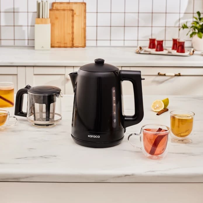 چاییساز برقی کاراجا مدل Mega Tea 1501 رنگ مشکی — تصویر ۳