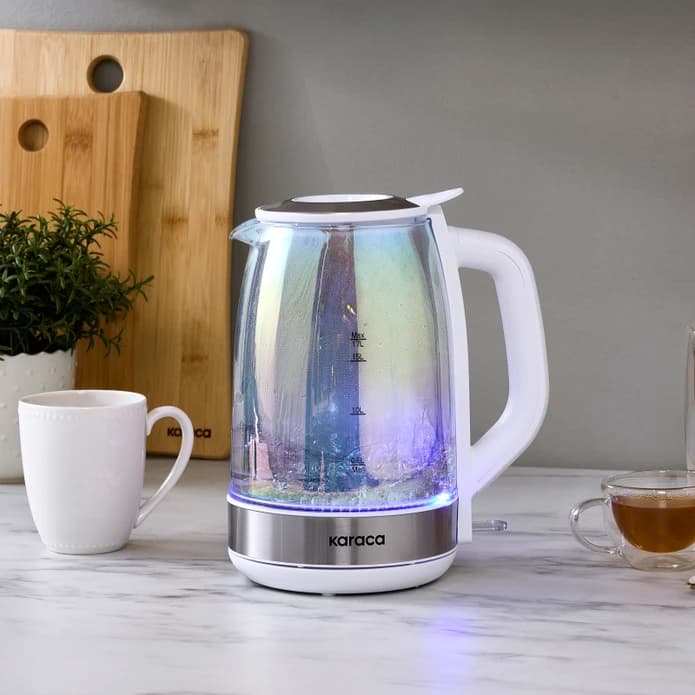 کتری برقی کاراجا مدل ShinyGlass سفید