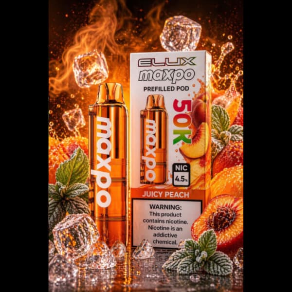 پاد یکبار مصرف مکسپو آبمیوه هلو 50000 پاف Maxpo juicy peach pod