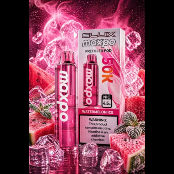 پاد یکبار مصرف مکسپو هندوانه یخ 50000 پاف Maxpo watermelon ice pod