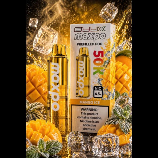 پاد یکبار مصرف مکسپو انبه یخ 50000 پاف Maxpo mango ice pod