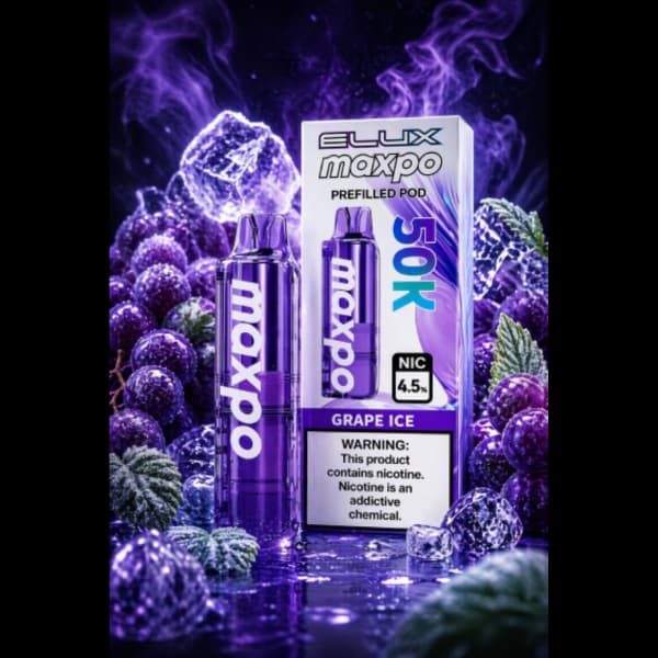 پاد یکبار مصرف مکسپو انگور یخ 50000 پاف Maxpo grape ice pod