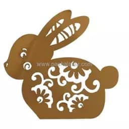 آینه دکوراتیو مولتی استایل،طرح خرگوش،جنس مولتی استایل،دردورنگ طلایی و نقره ای،سایز15 سانت — تصویر ۲